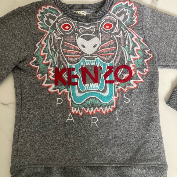 KENZO Girl Grey Sweater Size 6 - Picture 2 of 3